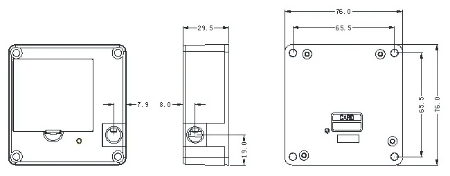 004 Concealed Locker RFID Cabinet Lock Dimensions