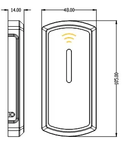 Em125 RFID Locker Lock Dimensions