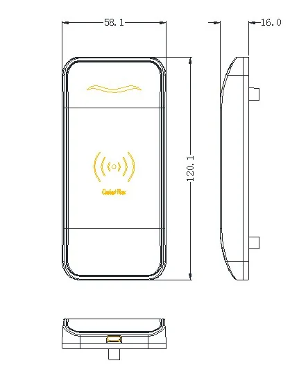 Em167 Locker RFID Lock Dimensions