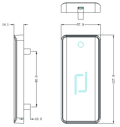 Em179 Aluminum RFID Locker Lock Dimensions