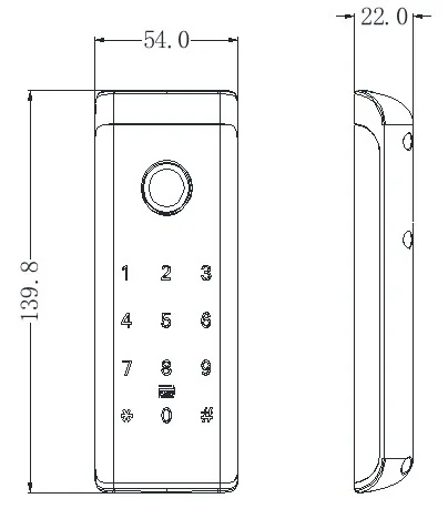 Em182Password Locker Keypad Lock Dimensions