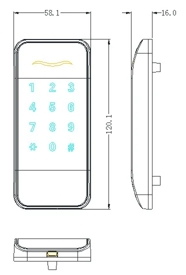 Legacy Em167 Locker Keypad Lock Dimensions