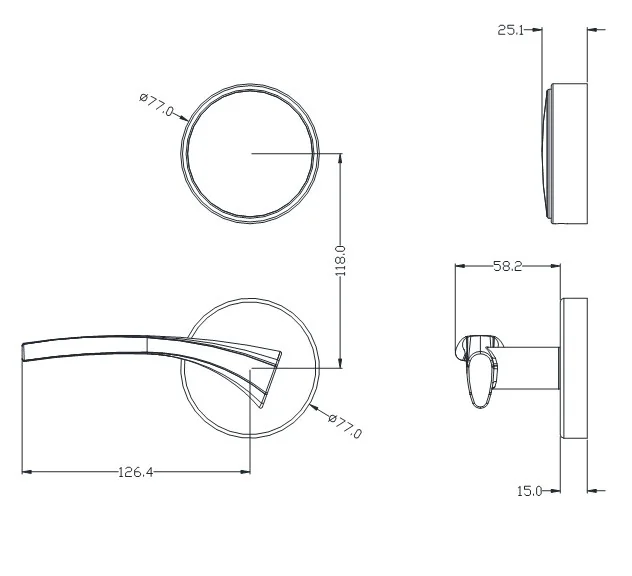 Split02 S Y RFID Hotel Lock Dimensions