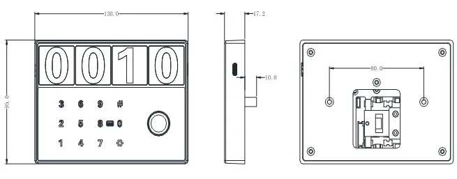 ZW183 Fingerprint Keypad Voice Black Sauna Fingerprint Lock