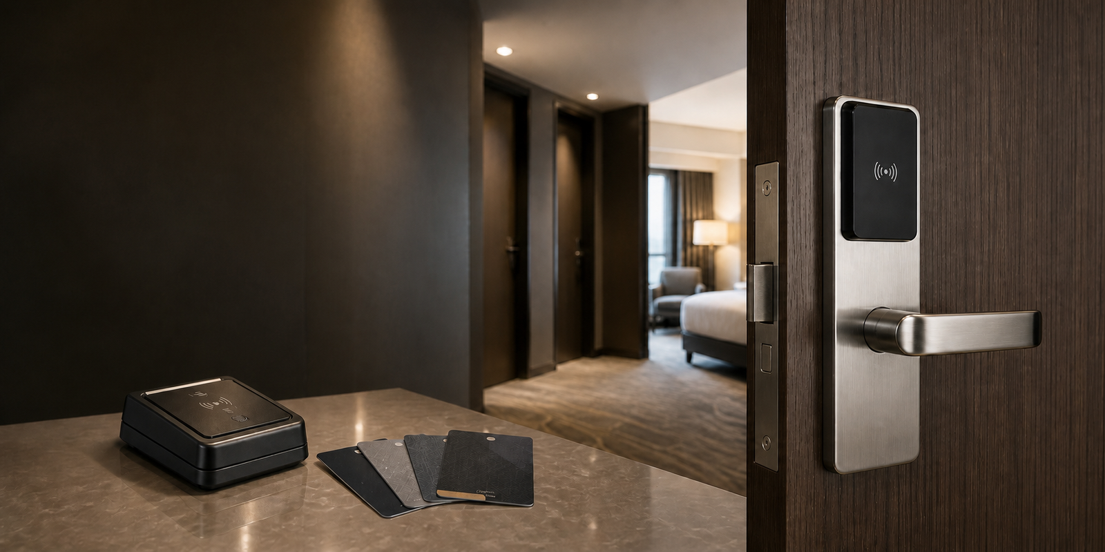 hotel RFID lock system components including lock card encoder software