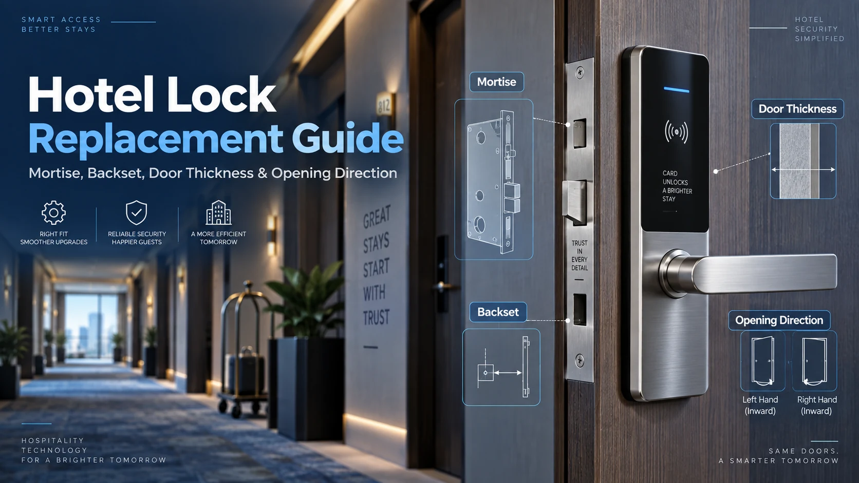 Hotel lock replacement guide cover