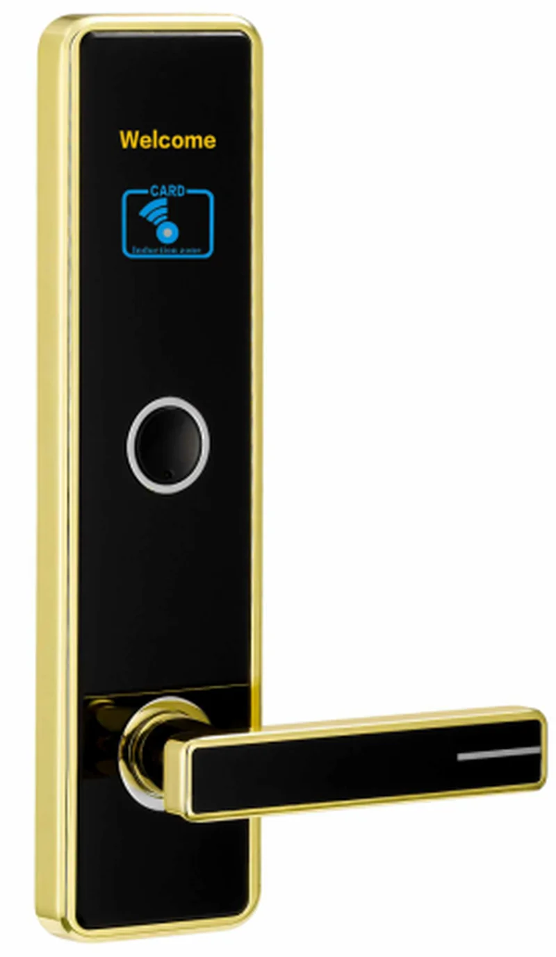 618E-J PVD Gold RFID Hotel Door Lock